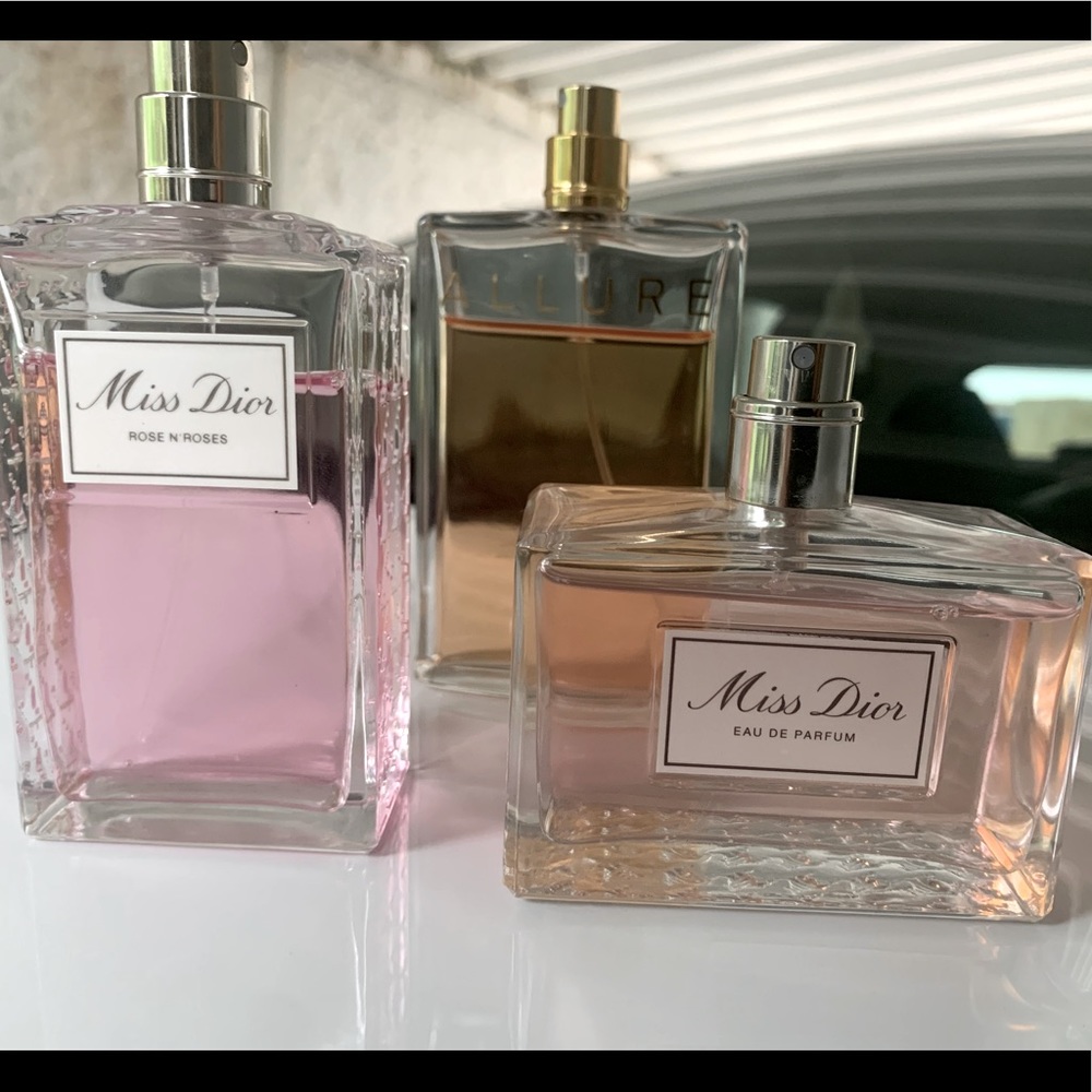Two Dior perfumes/ both 3.4 fl authentic and almost completely full.